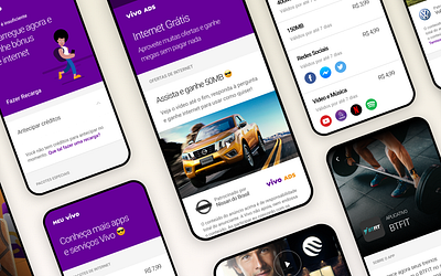 Meu Vivo e Vivo Ads app branding creative design designinspiration illustration inspiration ui uitrends