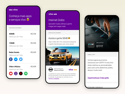 Meu Vivo e Vivo Ads app branding creative design designinspiration illustration inspiration ui uitrends
