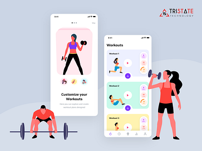 Fitness App app branding creative design graphic design illustration logo modern design ui ux vector