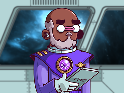 Captain Frazier character color illustration thunder rockets
