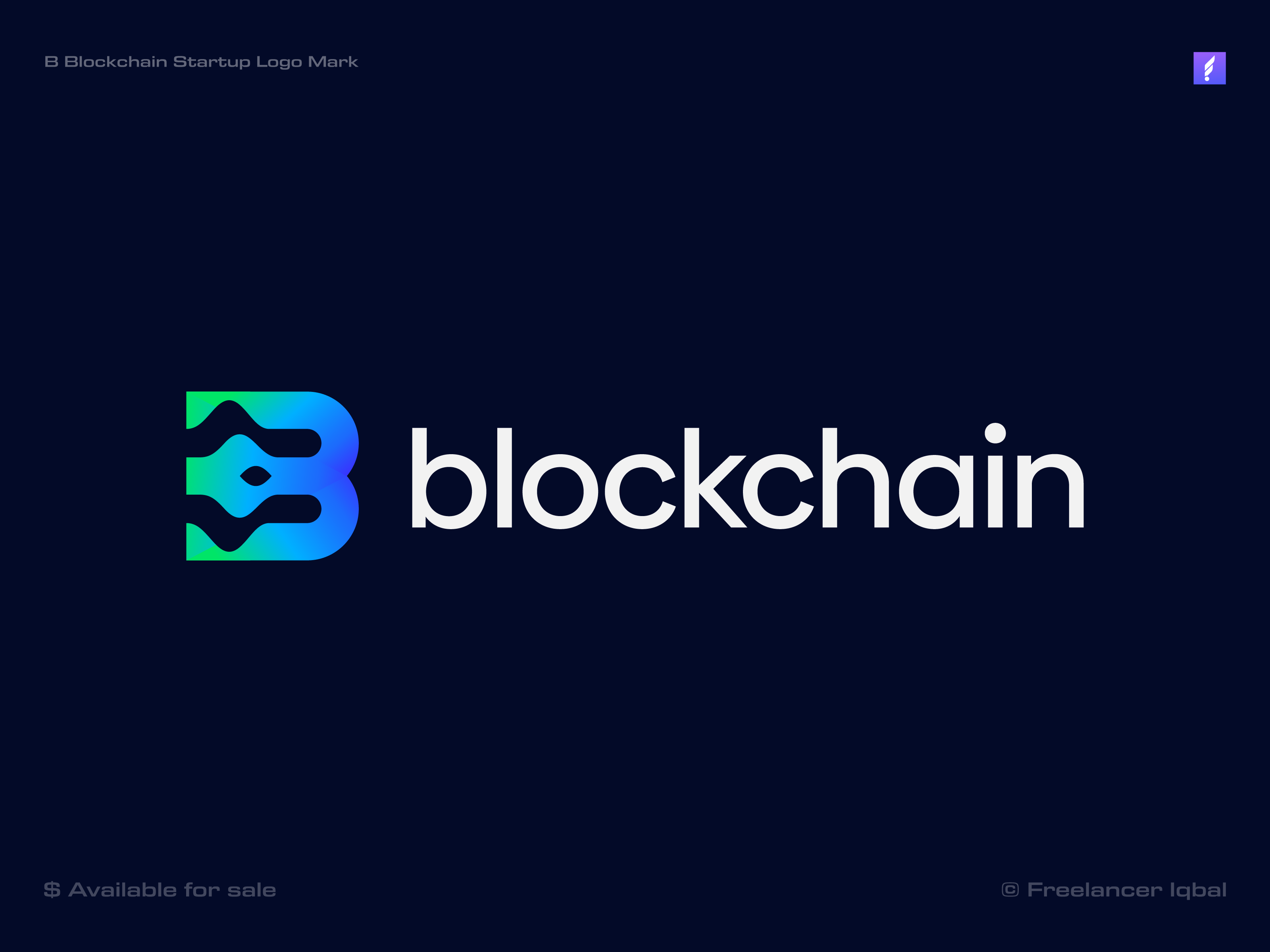 B Blockchain Startup Logo Design By Md Iqbal Hossain For Iconic On Dribbble