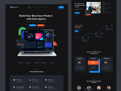 SaaS Landing Page 🔥 best shot dark design designer homepage landing page product designer saas home page saas landingpage saas webpage saas website ui ui kit uiux user interface design web design website design