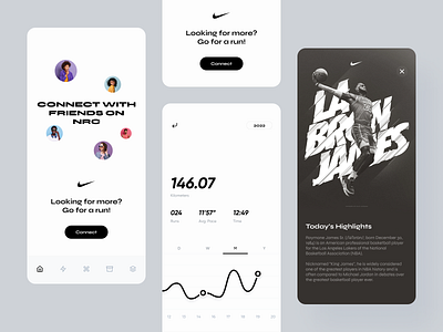 NRC Redesign app application clean dashboard health home intro ios minimal mobile social stories ui