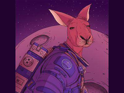 A kangaroo named Gangzi in the movie Moon Man animal illustration kangaroo