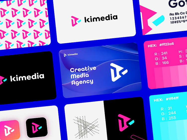kimedia Brand Identity Logo Design Branding K Media logo by