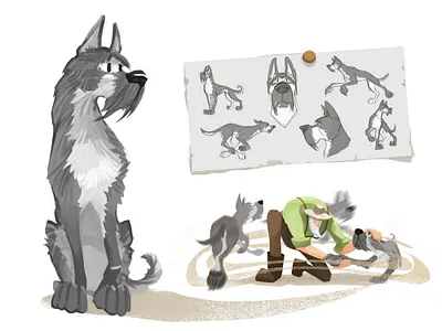 Book Dog animation art artist beast book cartoon characterdesign design illustration logo