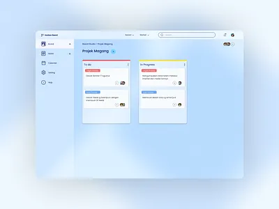 Project Management App app blue design desktop desktopapp management simple ui