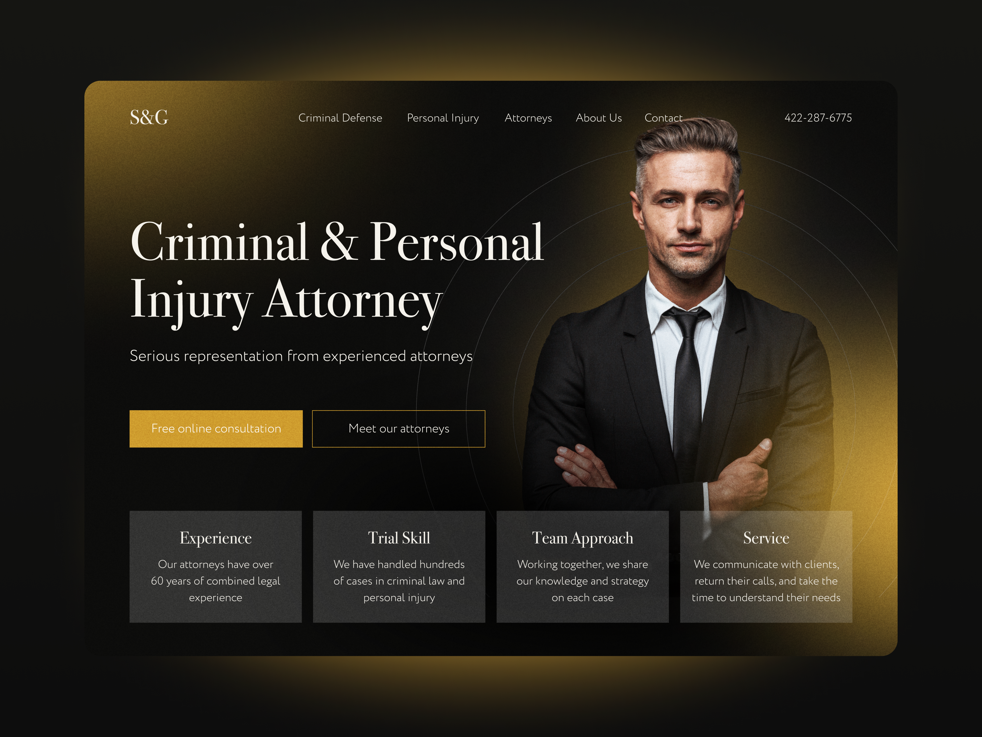 Example of Website for a law firm