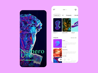 NFT Library neon nft ui uxui vidovichdesign