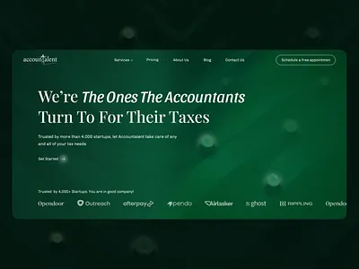 Accounttalent landing page account accountants design illustration interface landing modern ui website