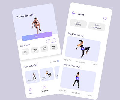 Workout App UI branding ui