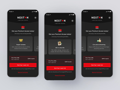 Free Trial Subscription popup for mobile app all in one info cut pricing streaming free trial mobile mobile app mobile popup one time offer popup premium access reviews subscription mobile app subscription popup ui design user experience user interface visual design