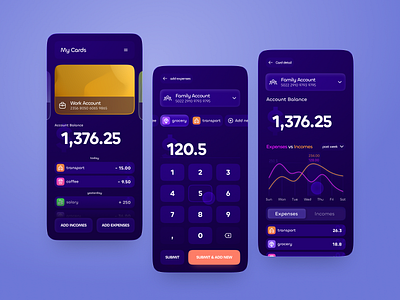 Budget Management App budget planing concept mobile ui ux