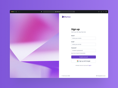 Daily UI S001 -- Sign up page dailyui dailyuichallenge ui web design