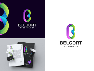 B letter modern logo app b letter logo branding colorful logo cool logo design gradient logo graphic design illustration lettermark logo logo modern logo tech logo typography vector