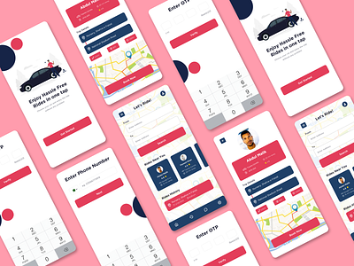 Car Booking App app car app car booking app design driver driving mobile app ride app ride booking app rider ui ui design ux ux design