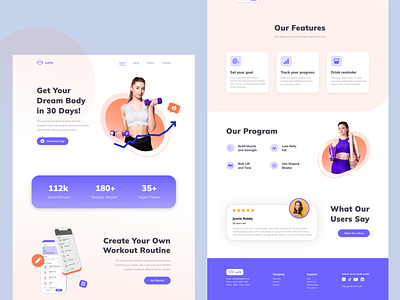 LoFit : Workout Landing Page