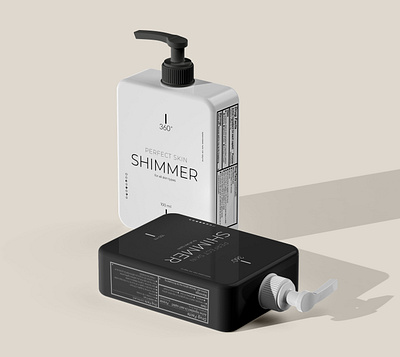 360 Shimmer // Logo + Branding + Bottle Design // Dnipro,Ukraine beauty beauty salon bottle branding design luxury organic packaging