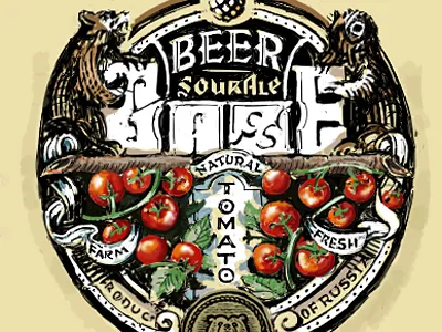 Sketch beer illustration letters