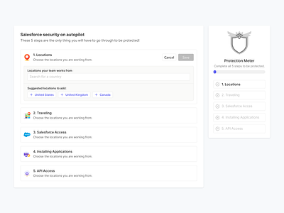 Onboarding apollo choose dashboard flow hubspot onboarding onboarding flow outreach salesforce salesforce settings security security settings select setting up settings setup travel user onboarding user settings welcome