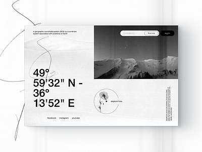 49° 59'32" N - 36° 13'52" E black branding clean concept design landing landing page landscape light minimalism modern scrubble space ui web webdesign website white