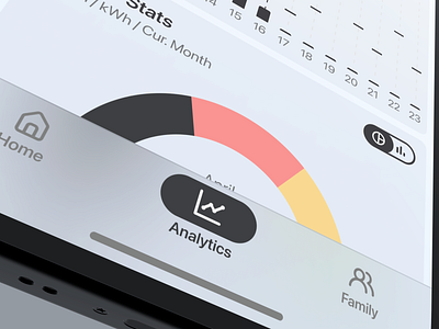 Smart Home – Bottom Navigation Bar app apple background blur branding card clear concept data design figma icon ios mini minimal mobile ui