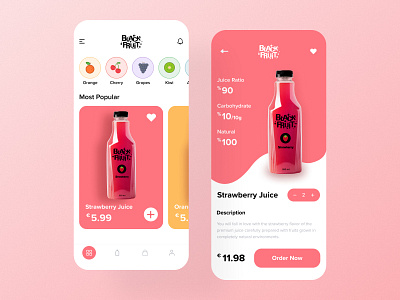 Black Fruit App Design app application black concept design figma fruit ios packaging prototype ui unique ux xd