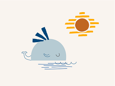 Simple geometric shapes. Cute whale and sun. Kids vector cartoon childish cute design graphic graphic design illustration kids sea shapes simple summer sun vector whale