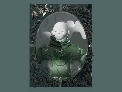 Baby face 3d portrait 3d 3d illustration character illustration modelling redshift rendering