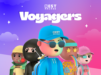 Voyagers NFT Characters 3d arcade blender character civilian game illustration modeling nft ninja punk render solana voyager warrior zombie