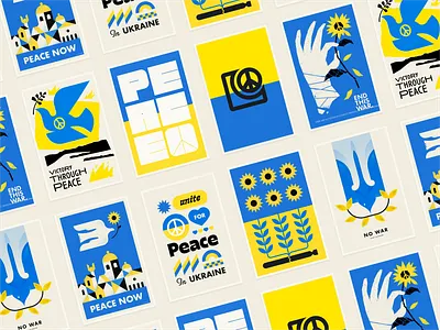 Postcards for Ukraine aid charity design fundraising humanitarian illustration peace postcards ukraine war