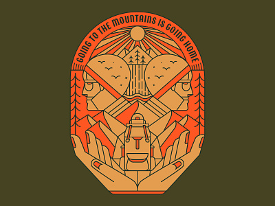 Jali Goes Hiking apparel branding design geometric graphic design hiking illustration line lineart logo merch minimal monoline mountain outdoor