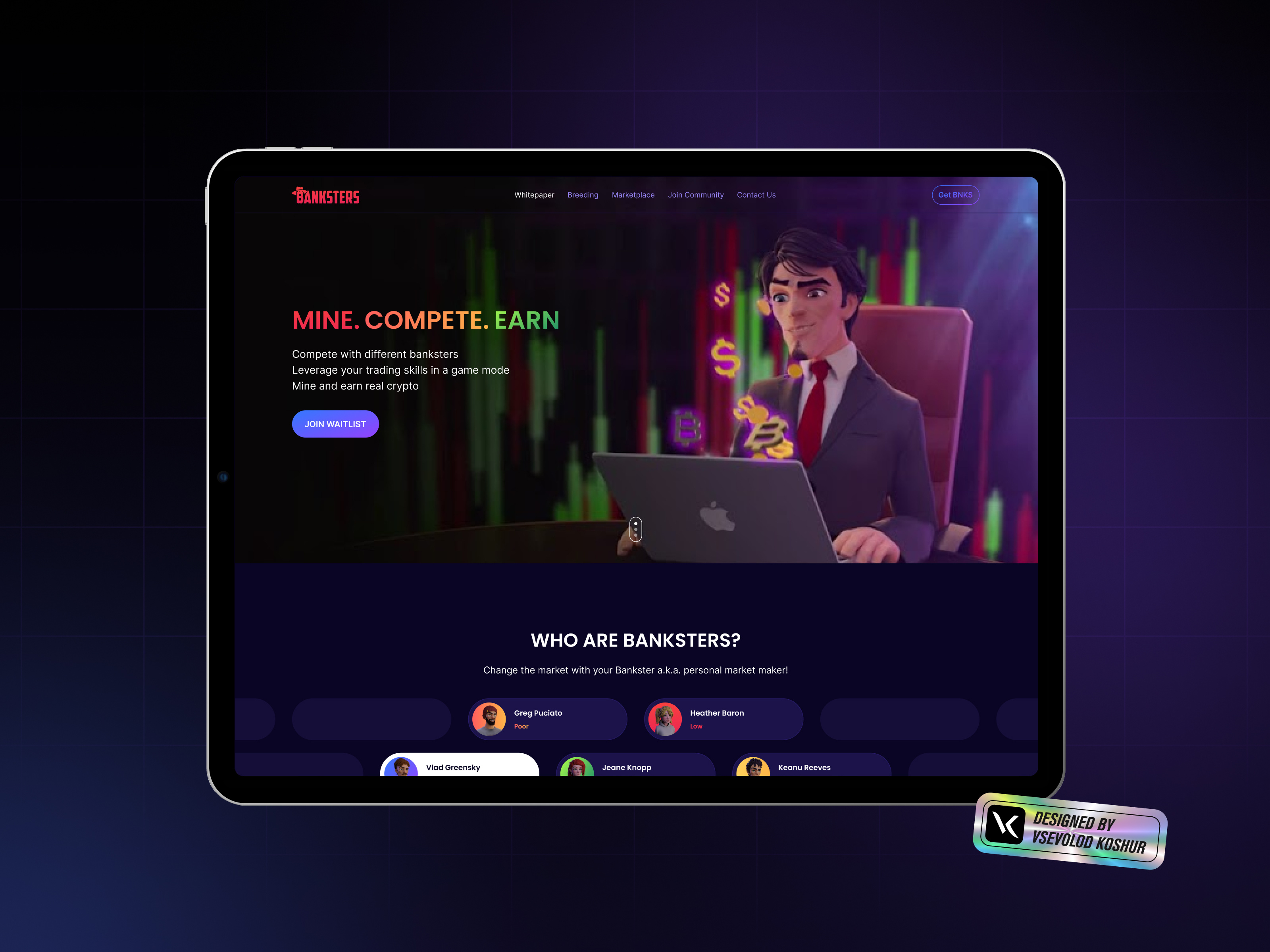 Banksters: RC app branding design interface logo ui ux
