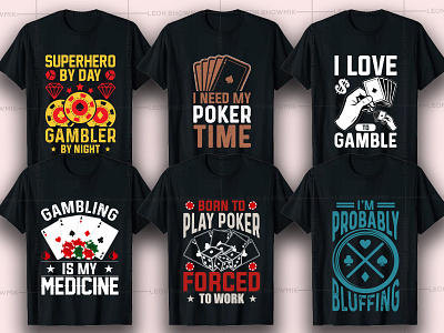 Gambling T-Shirt Design Bundle-4 best gambling tshirt creative shirt design custom gambling shirts custom shirt design gamble gambling gambling shirts gambling svg design illustration merch by amazon shirts shirt design vector trendy shirt design tshirt art tshirt design tshirt design ideas typography vector elements vector graphic vector illustration