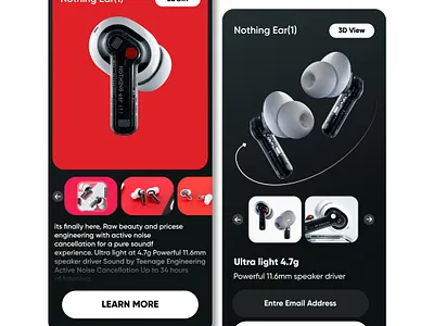 Nothing Ear 1 2d 3d design designer dribble graphic designer graphic designing illustration logo ui