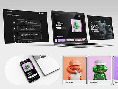 Website — NFT Heatens Genesis animation black heaten heatens genesis landing nft opensea roadmap russia ui website