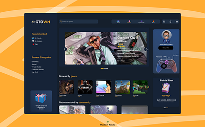 Dashboard for Online game PC application app branding collab dashboard design figma game gamedashboard graphic design ui ux
