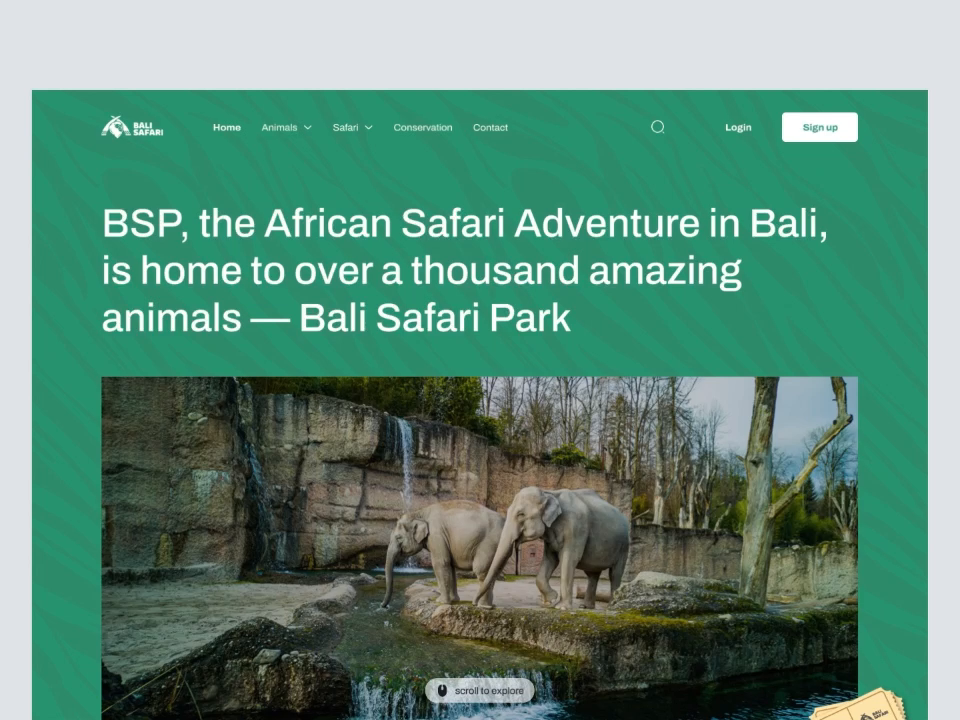 ANIMATED Bali Safari Park Zoo Landingpage By Elux UI UX For Elux animated-bali-safari-park-zoo-landingpage-by-elux-ui-ux-for-elux