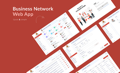 Business Network Web App 3d animation branding graphic design logo motion graphics ui