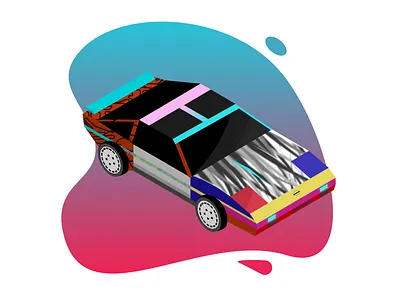 Flume Nissan 300ZX design figma gaming illustration vector