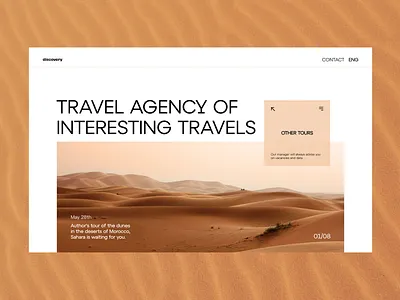 Discovery design site travel trip ui ux vector web website