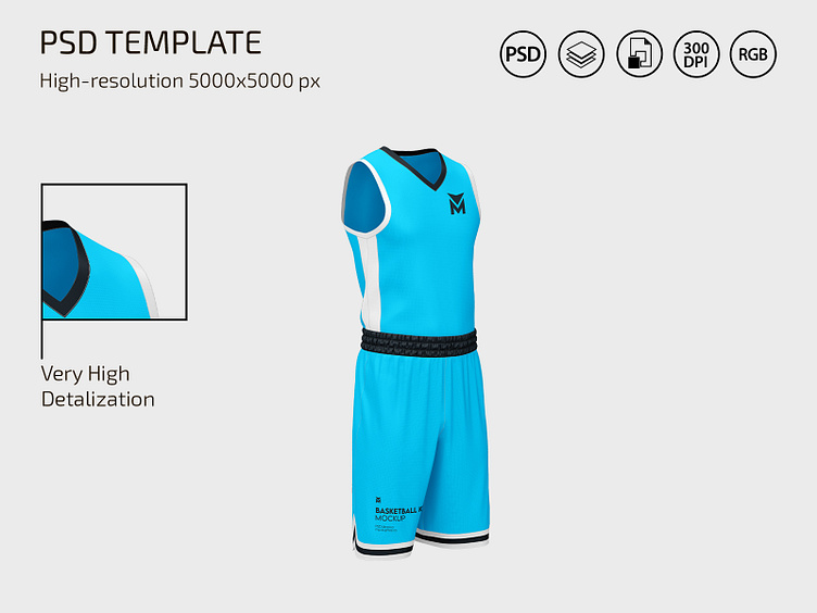 Basketball Uniform Jersey PSD template on Behance