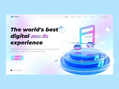 AI Music | Web 3d c4d motion music web