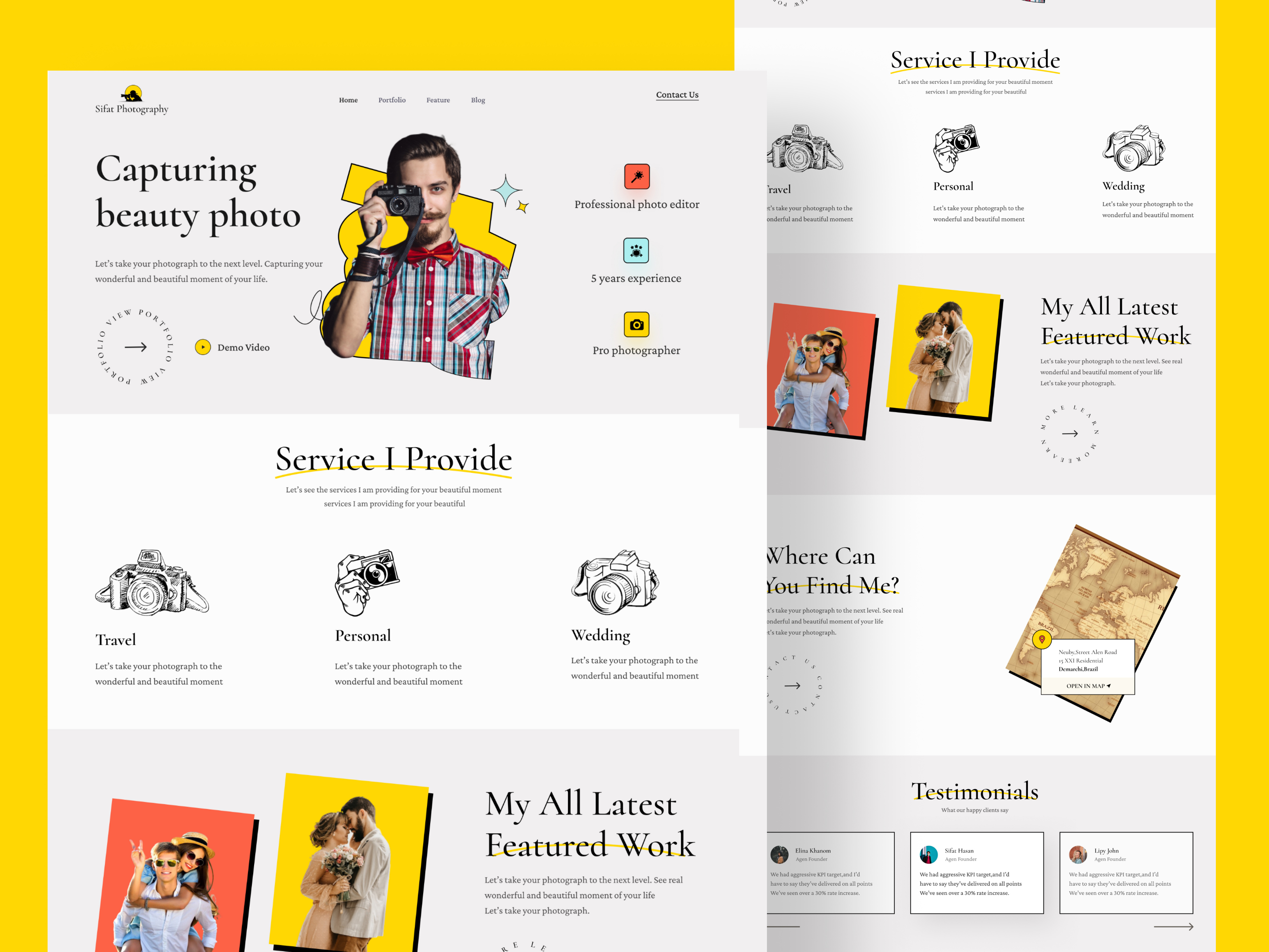 Example of Portfolio & Business Landing Page