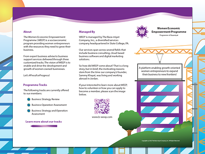 Brochure - WEEP 2d brochure brochure design design empowerment illustration inspiration layout layout design tri fold tri fold brochure trifold brochure women