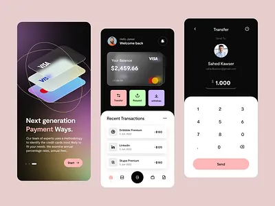 Banking App Design app app ui bank banking banking app card app credit card debit card master card mobile app mobile app design mobile banking online banking smart banking ui uiux wallet