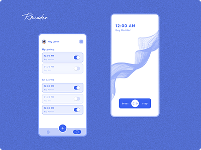 Rminder - Reminder & Alarm App alarm alarmapp androidapp animation appdesign bestapp darkmode figma homepage iosapp iosappdesign lightmode prototyping reminder reminderapp ui uiux ux wireframing xd