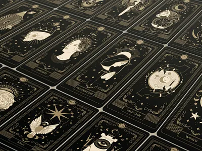 limited tarot cards art branding design graphic design illustration logo nft sticker tarot ui