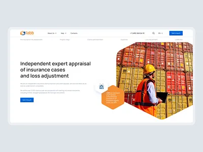 🔹 Website of Loss adjustment services animation design interface minimal minimalism motion graphics ui ui elements ux web website