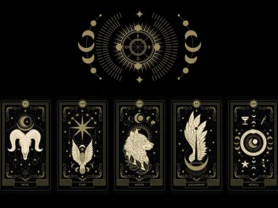 tarot cards art branding design graphic design illustration logo nft sticker tarot ui